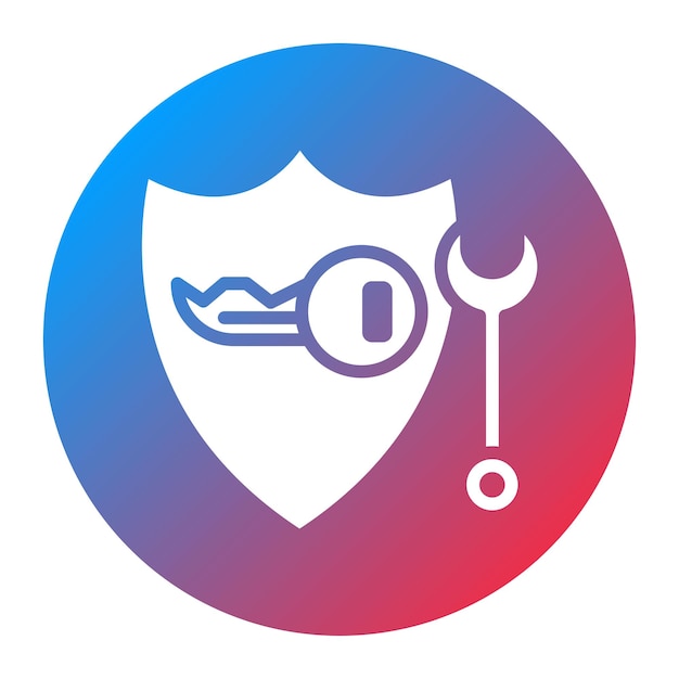 Imagen vectorial de icono de descifrado seguro Se puede usar para Locksmith