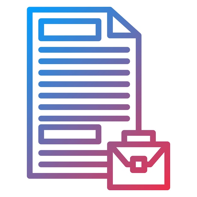 Imagen vectorial del ícono de la descripción del trabajo Se puede utilizar para Recursos Humanos