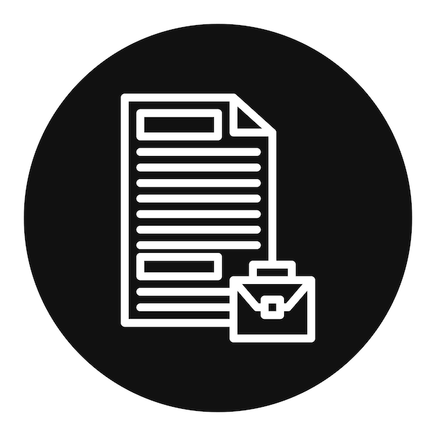 Imagen vectorial del ícono de la descripción del trabajo Se puede utilizar para Recursos Humanos