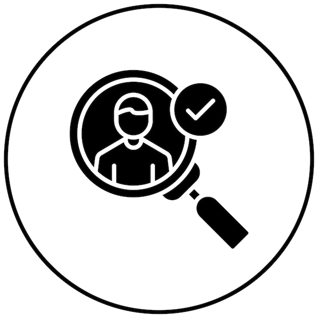 Imagen vectorial del icono de descubrimiento del cliente Se puede utilizar para Digital Nomad