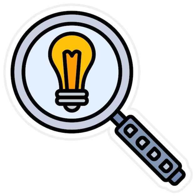 Imagen vectorial de icono de descubrimiento Se puede utilizar para la educación en línea
