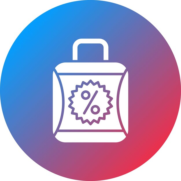 Imagen vectorial del icono de descuento de compras Se puede utilizar para negocios y finanzas