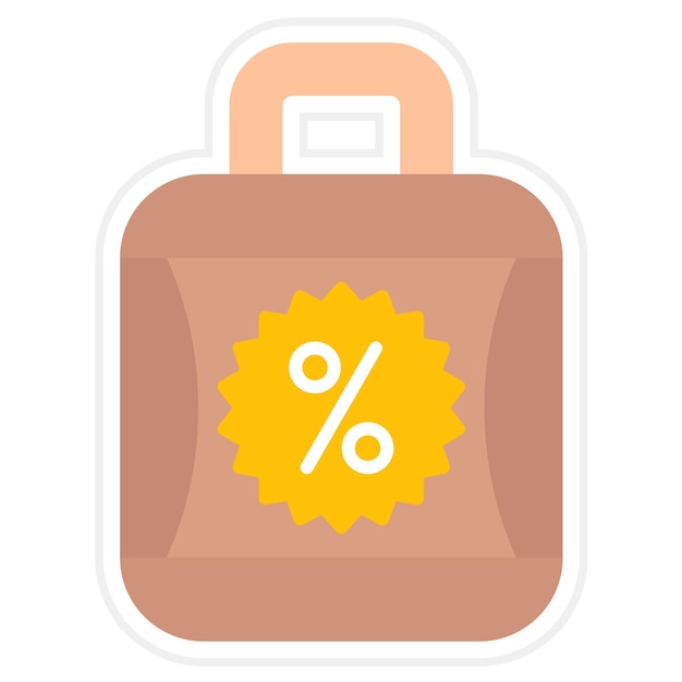 Imagen vectorial del icono de descuento de compras Se puede utilizar para negocios y finanzas