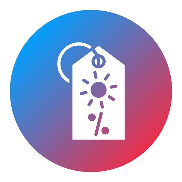 Imagen vectorial del icono de descuento de verano Se puede usar para el desarrollo de juegos