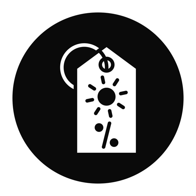 Imagen vectorial del icono de descuento de verano Se puede usar para el desarrollo de juegos