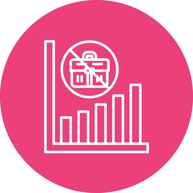 Imagen vectorial del icono del desempleo Se puede utilizar para la búsqueda de empleo