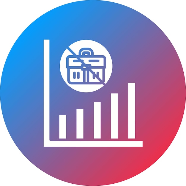 Imagen vectorial del icono del desempleo Se puede utilizar para la búsqueda de empleo