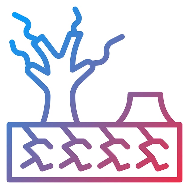 Imagen vectorial del icono de la desertificación Se puede utilizar para la crisis del agua