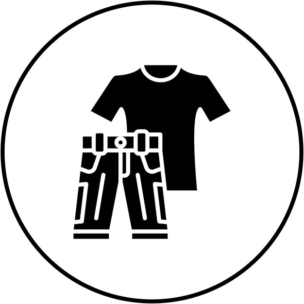 Imagen vectorial del icono de desgaste deportivo Se puede usar para ropa