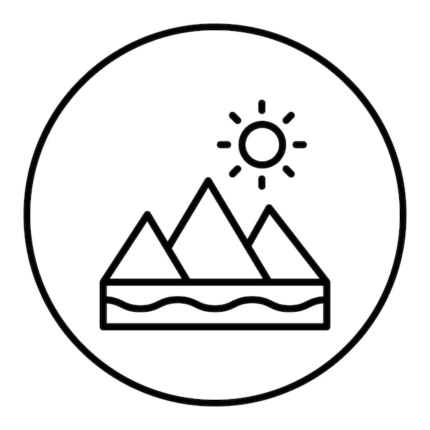 Imagen vectorial del icono del desierto egipcio Se puede usar para Egipto