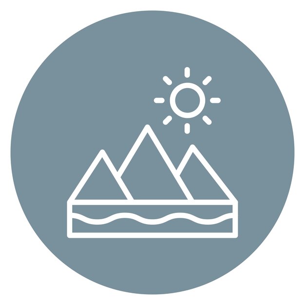 Imagen vectorial del icono del desierto egipcio Se puede usar para Egipto