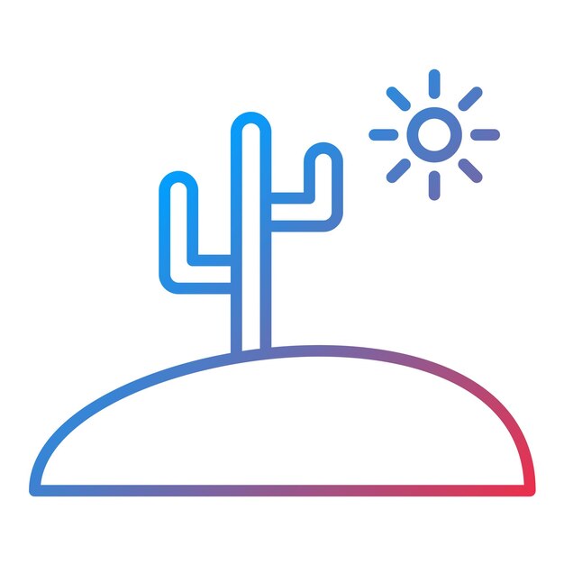 La imagen vectorial del icono del desierto se puede usar para Dubai