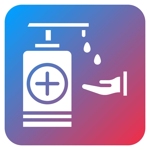 Imagen vectorial del icono del desinfectante de manos Se puede utilizar para el bienestar físico