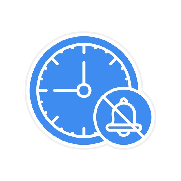 Imagen vectorial del icono del despertador se puede usar para la hora y la fecha