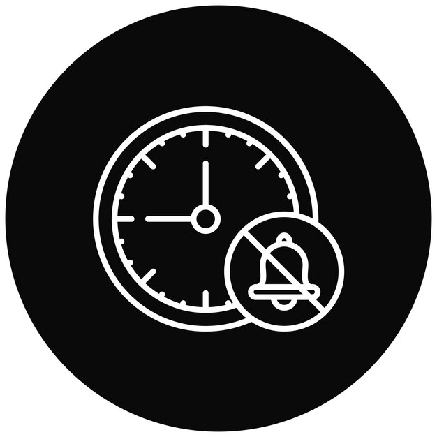 Imagen vectorial del icono del despertador se puede usar para la hora y la fecha