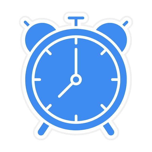 Imagen vectorial del icono del despertador Se puede utilizar para la papelería de la oficina