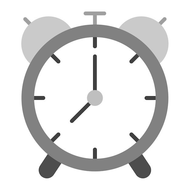 Imagen vectorial del icono del despertador Se puede utilizar para la papelería de la oficina