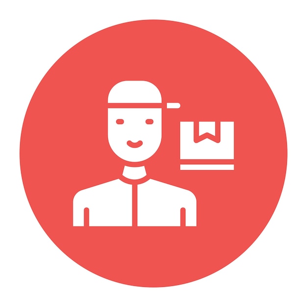 Imagen vectorial del icono del destinatario del hombre Se puede utilizar para los servicios domésticos