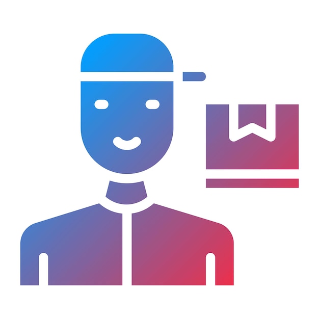 Imagen vectorial del icono del destinatario del hombre Se puede utilizar para los servicios domésticos