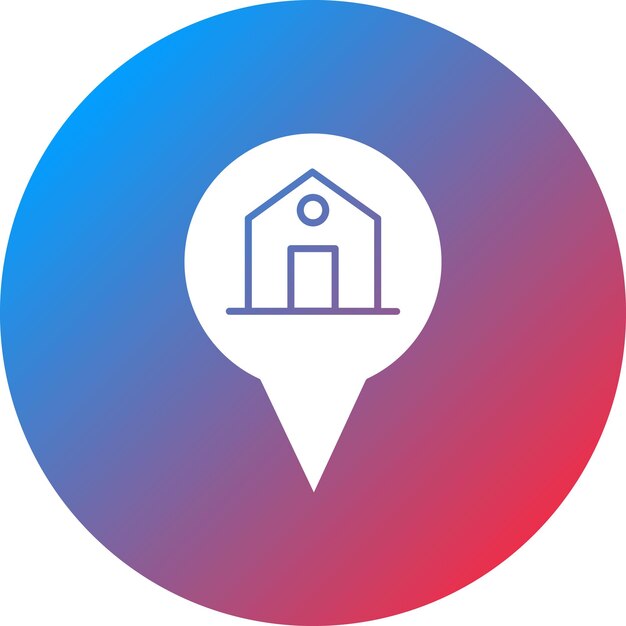 Imagen vectorial del icono de destino de la casa Se puede utilizar para el mapa y la navegación