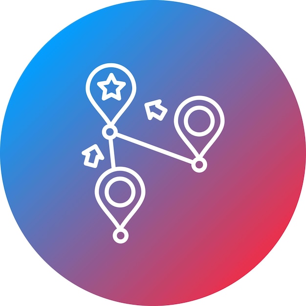 Imagen vectorial del ícono del destino favorito Se puede utilizar para el mapa y la navegación