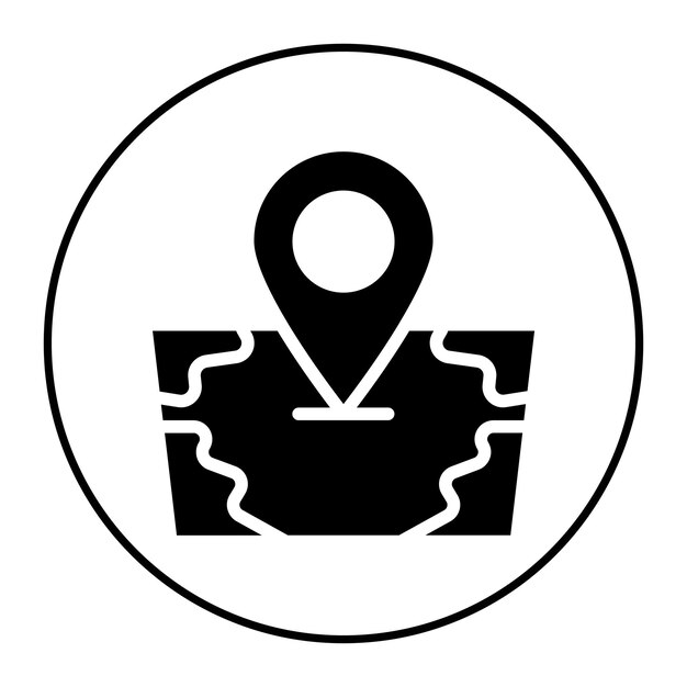Imagen vectorial del ícono del destino Se puede usar para Adventure