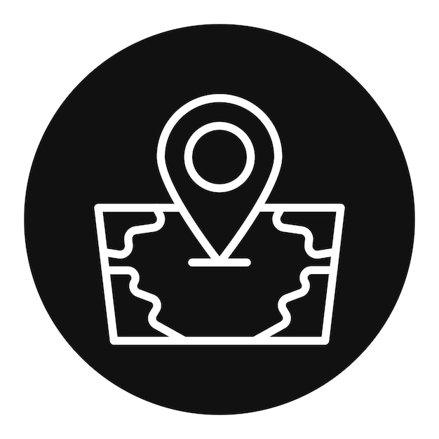 Imagen vectorial del ícono del destino Se puede usar para Adventure