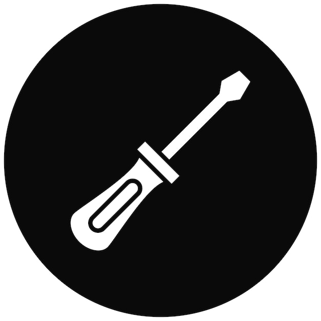 Imagen vectorial del icono del destornillador Se puede utilizar para la reparación de automóviles