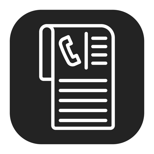 Imagen vectorial del icono de los detalles de contacto Se puede utilizar para el currículum vitae