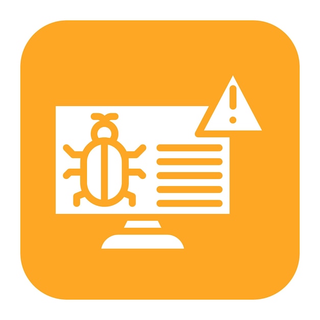 Imagen vectorial del icono de detección de amenazas Puede utilizarse para la gestión de riesgos