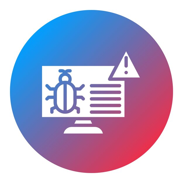 Imagen vectorial del icono de detección de amenazas Puede utilizarse para la gestión de riesgos