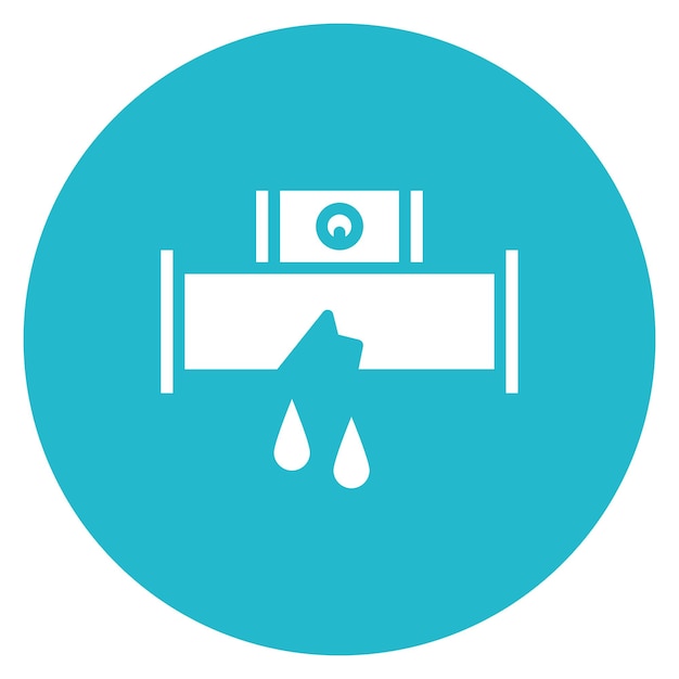 Imagen vectorial del icono de detección de fugas Puede utilizarse para el tratamiento del agua
