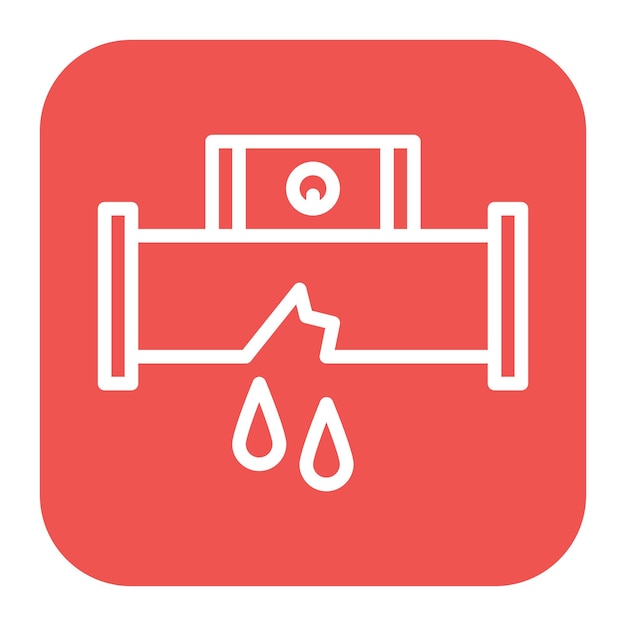 Imagen vectorial del icono de detección de fugas Puede utilizarse para el tratamiento del agua