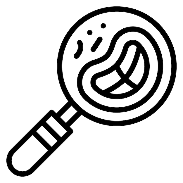 Imagen vectorial del icono de detección de patógenos Puede utilizarse para enfermedades infecciosas