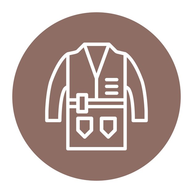 Imagen vectorial del icono del Detective Coat Se puede usar para la investigación de delitos