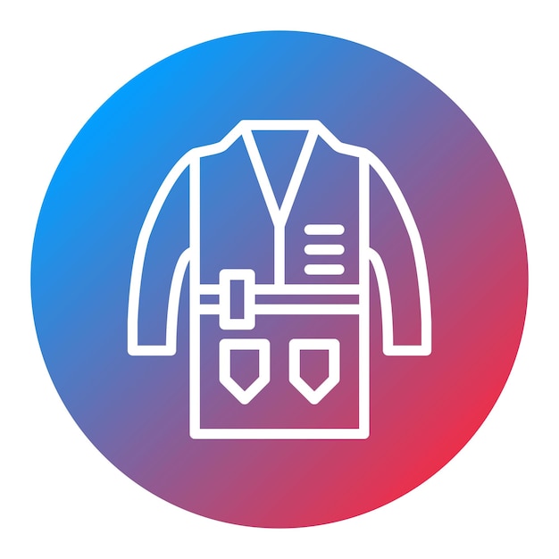 Imagen vectorial del icono del Detective Coat Se puede usar para la investigación de delitos