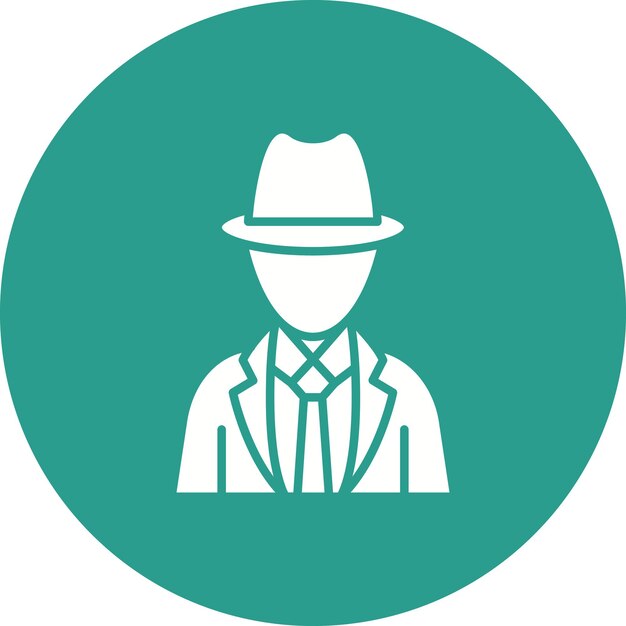 Imagen vectorial de icono de detective Se puede usar para Crimen y Ley