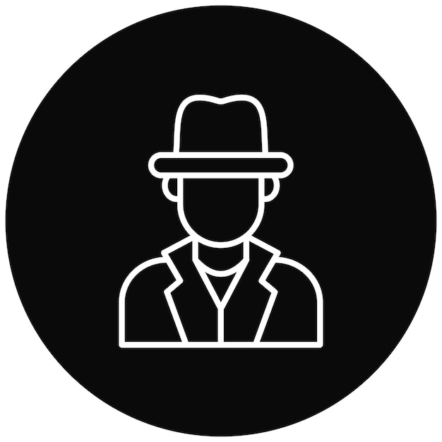 Vector imagen vectorial de icono de detective se puede utilizar para el cine