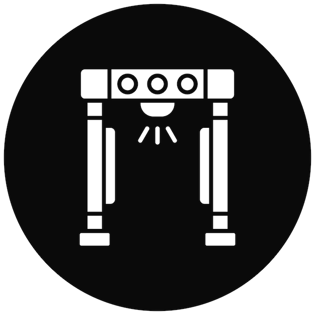 Imagen vectorial del icono del detector de metales puede usarse para la ciudad inteligente