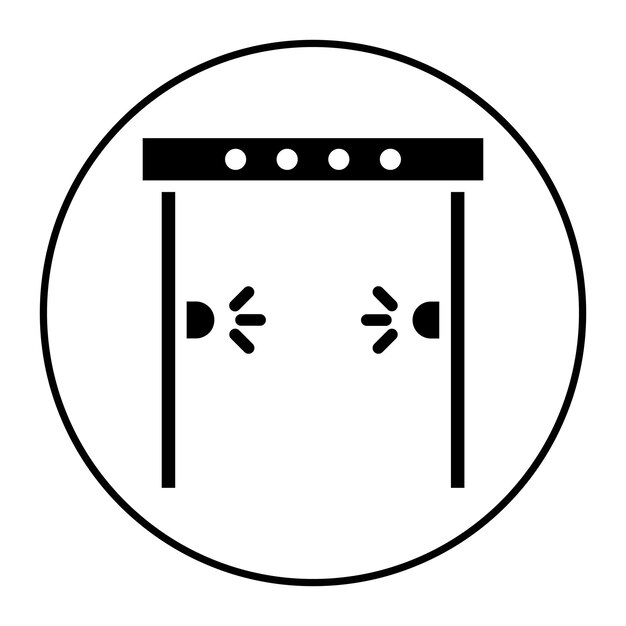 Imagen vectorial del icono del detector de metales Se puede utilizar para la aerolínea