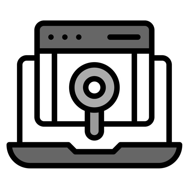 Imagen vectorial del icono del detector de virus Se puede utilizar para enfermedades infecciosas