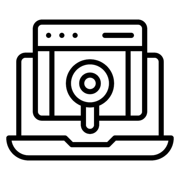 Imagen vectorial del icono del detector de virus Se puede utilizar para enfermedades infecciosas