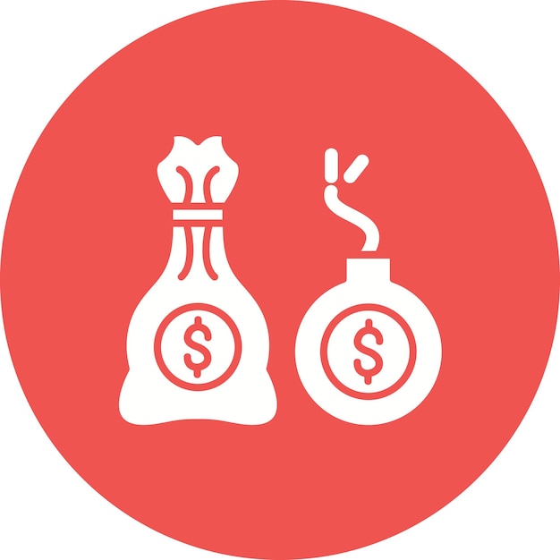 Imagen vectorial del icono de la deuda Puede utilizarse para la contabilidad