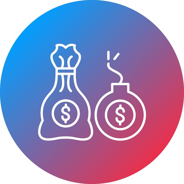 Imagen vectorial del icono de la deuda Puede utilizarse para la contabilidad