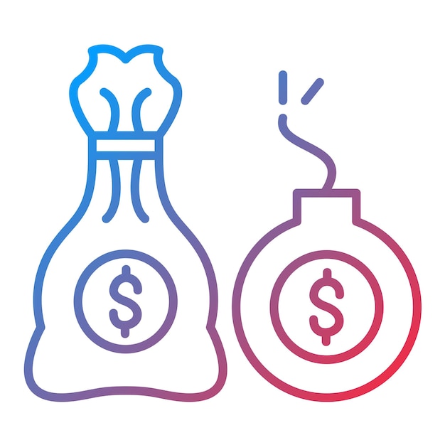 Imagen vectorial del icono de la deuda Puede utilizarse para la contabilidad