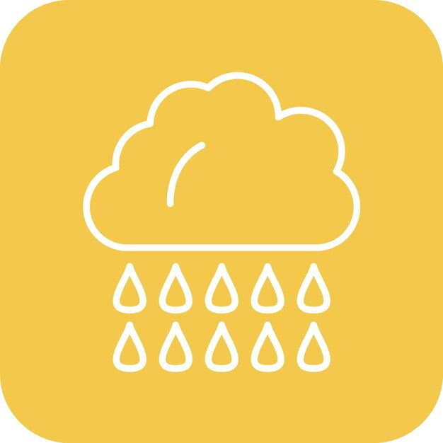 Imagen vectorial del icono del día lluvioso Se puede usar para el tiempo