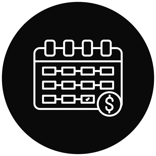 Imagen vectorial del icono del día de pago Se puede utilizar para los servicios de dinero en línea