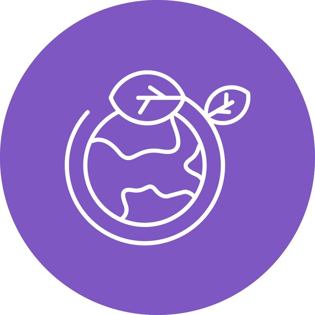 Imagen vectorial del icono del día de la Tierra Se puede usar para la hora y la fecha