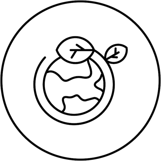 Imagen vectorial del icono del día de la Tierra Se puede usar para la hora y la fecha