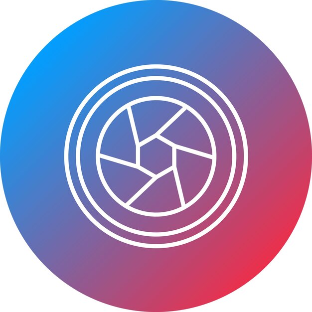 Imagen vectorial del icono del diafragma Se puede utilizar para la fotografía